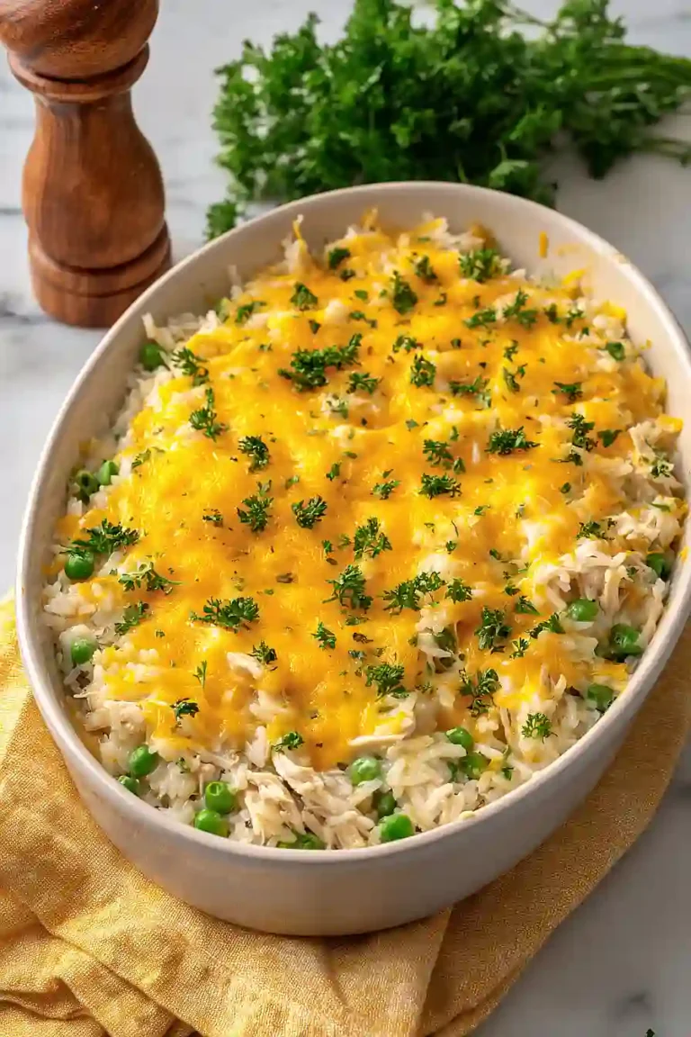 Rotisserie Chicken and Rice Casserole with Leftovers