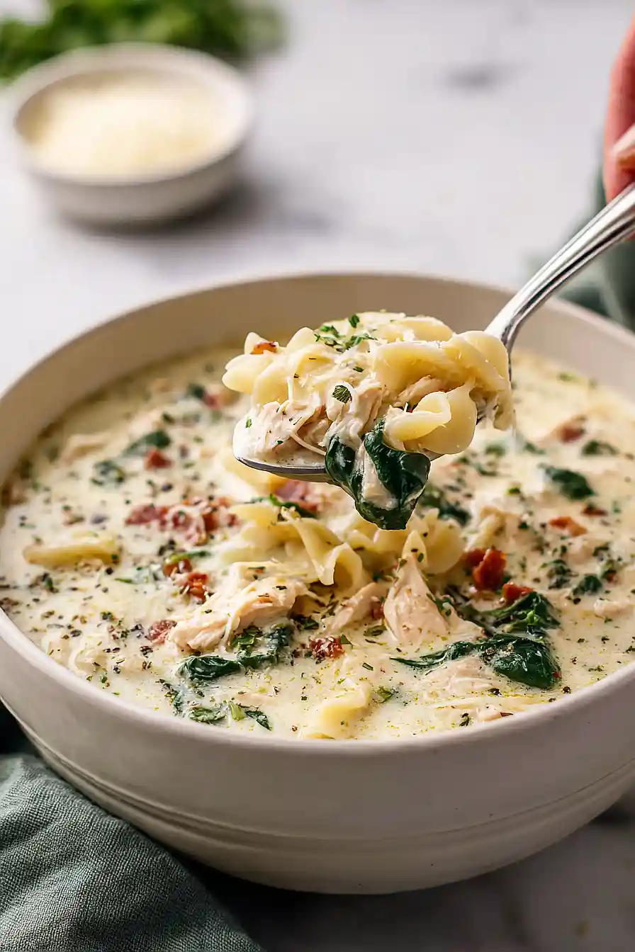 white lasagna soup