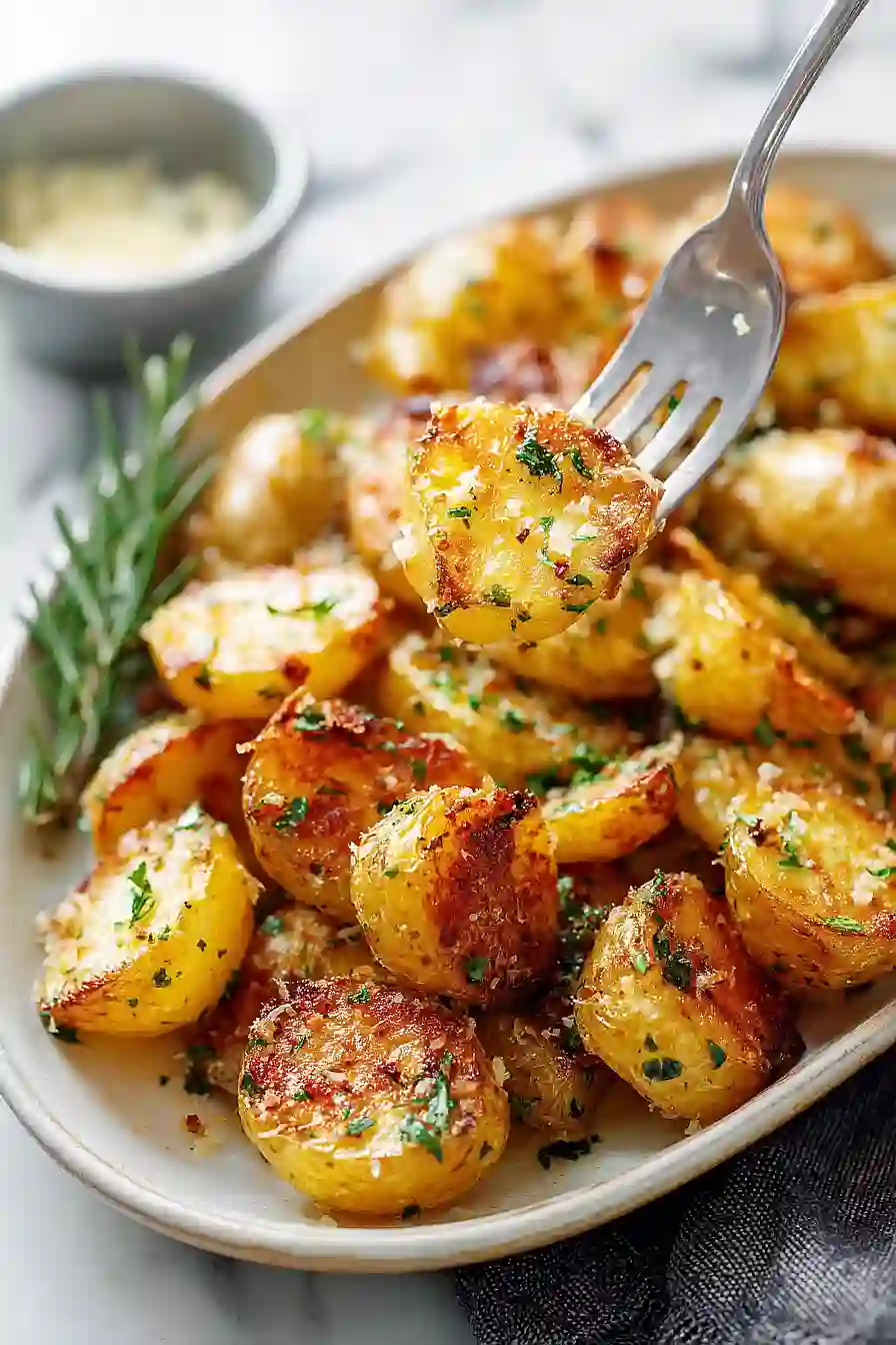 Garlic Butter Parmesan Roasted Potatoes