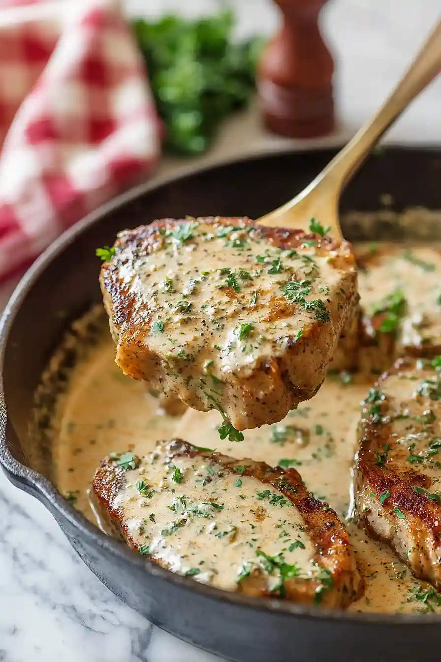 Creamy Garlic Pork Chops (One-Pan)