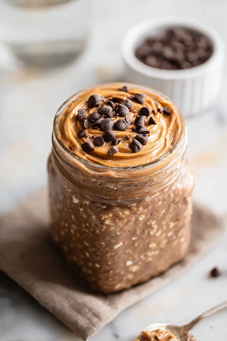 Chocolate Peanut Butter Overnight Oats
