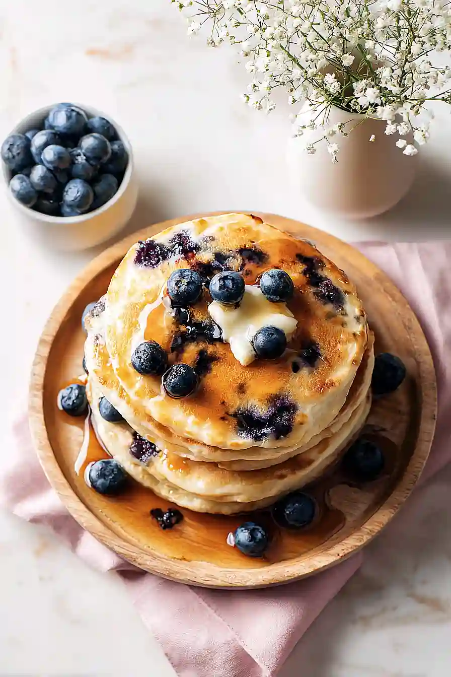 Protein-Packed Cottage Cheese Pancakes with Blueberries