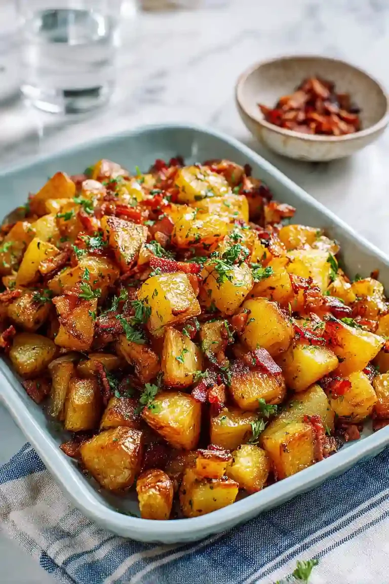 Roasted Potatoes Recipe with Honey and Bacon