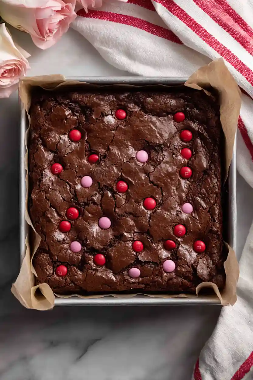 Valentine's M&M's Brownies