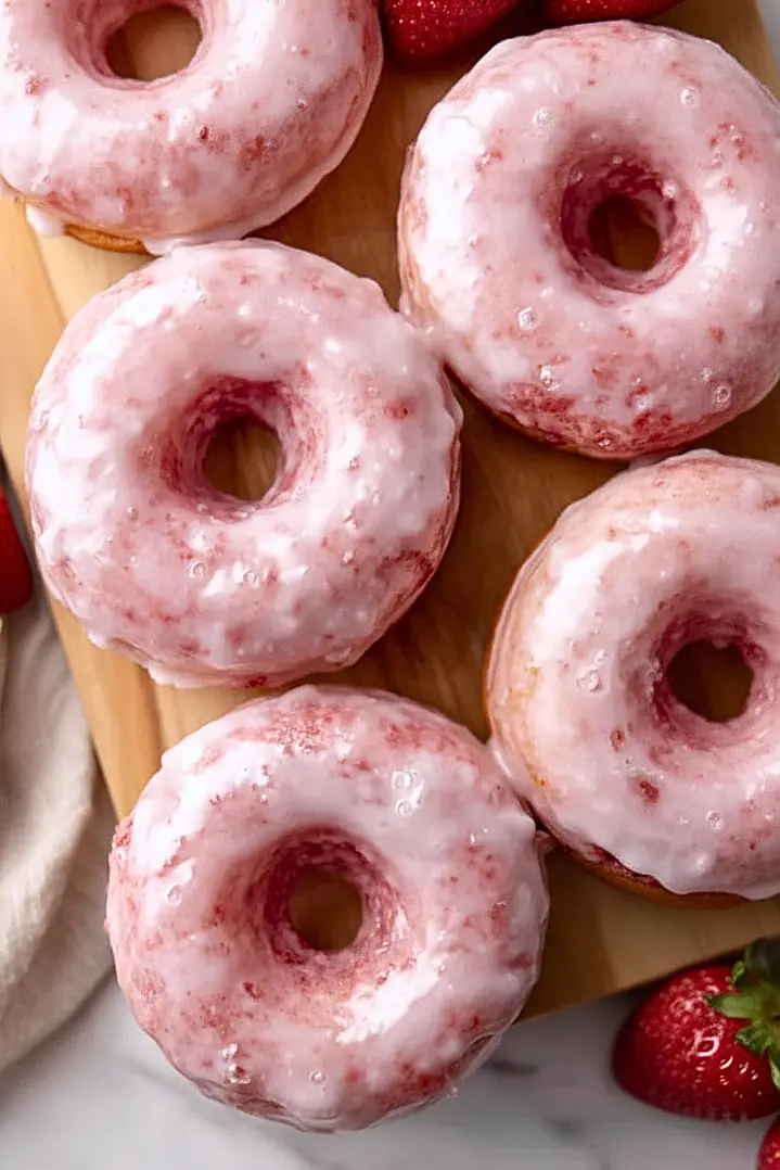 Valentine's Day Strawberry Donuts