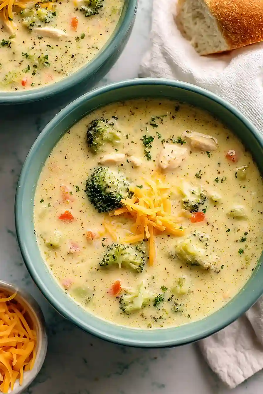 One-Pot Chicken Broccoli Cheddar Soup