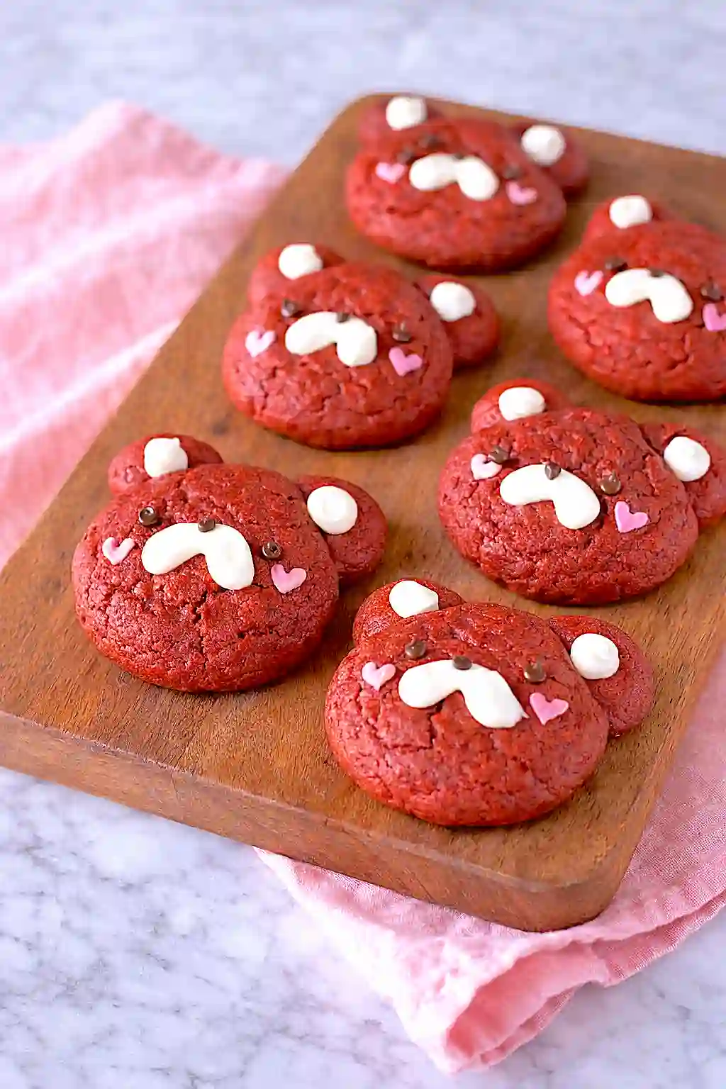 red velvet bear cookies