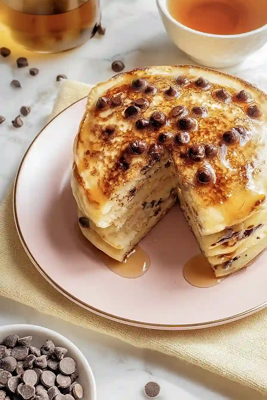 Chocolate Chip Cottage Cheese Pancakes