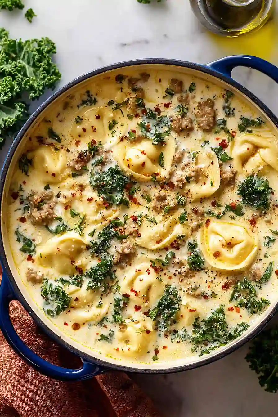 sausage tortellini soup with kale