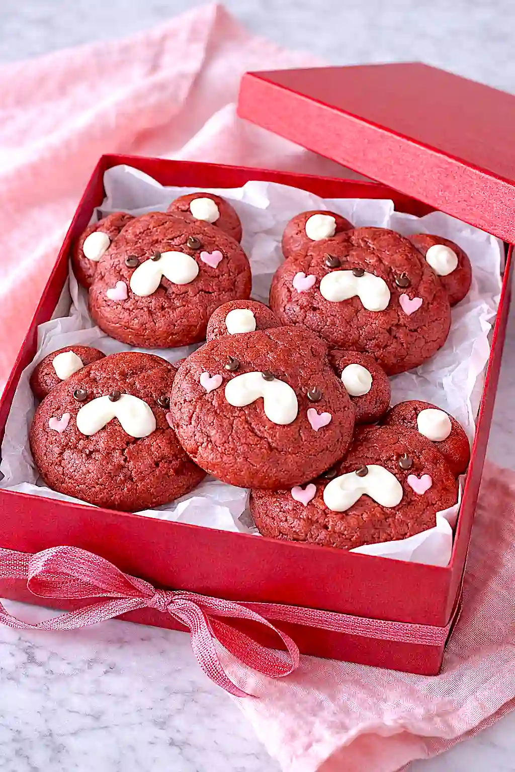 red velvet bear cookies