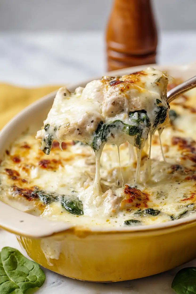 Creamy Chicken and Spinach Casserole