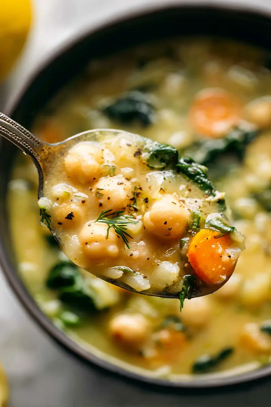 Greek Lemon Chickpea Soup