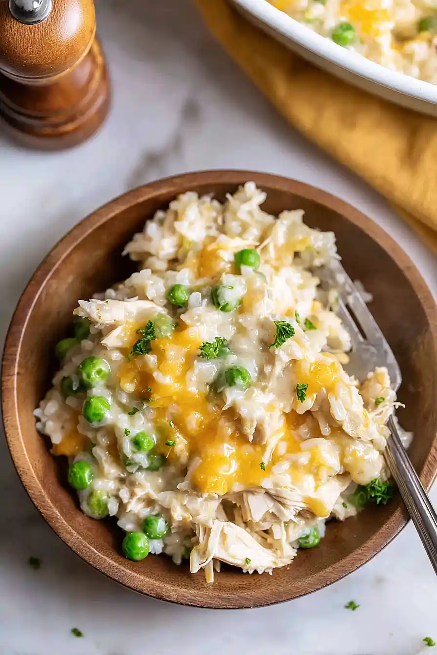 Rotisserie Chicken and Rice Casserole with Leftovers
