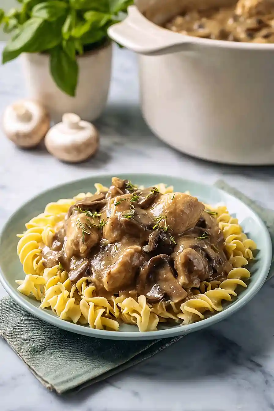 Crockpot Chicken Stroganoff