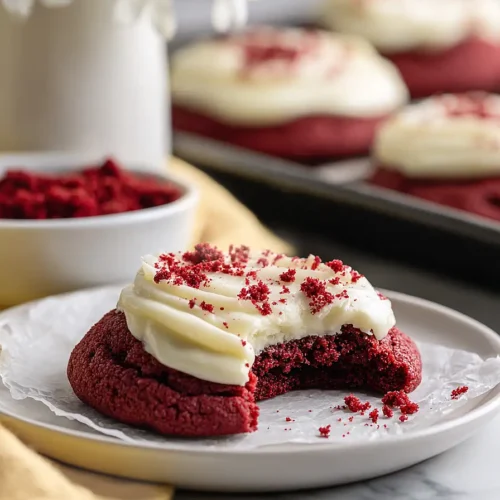 crumbl copycat red velvet cookies
