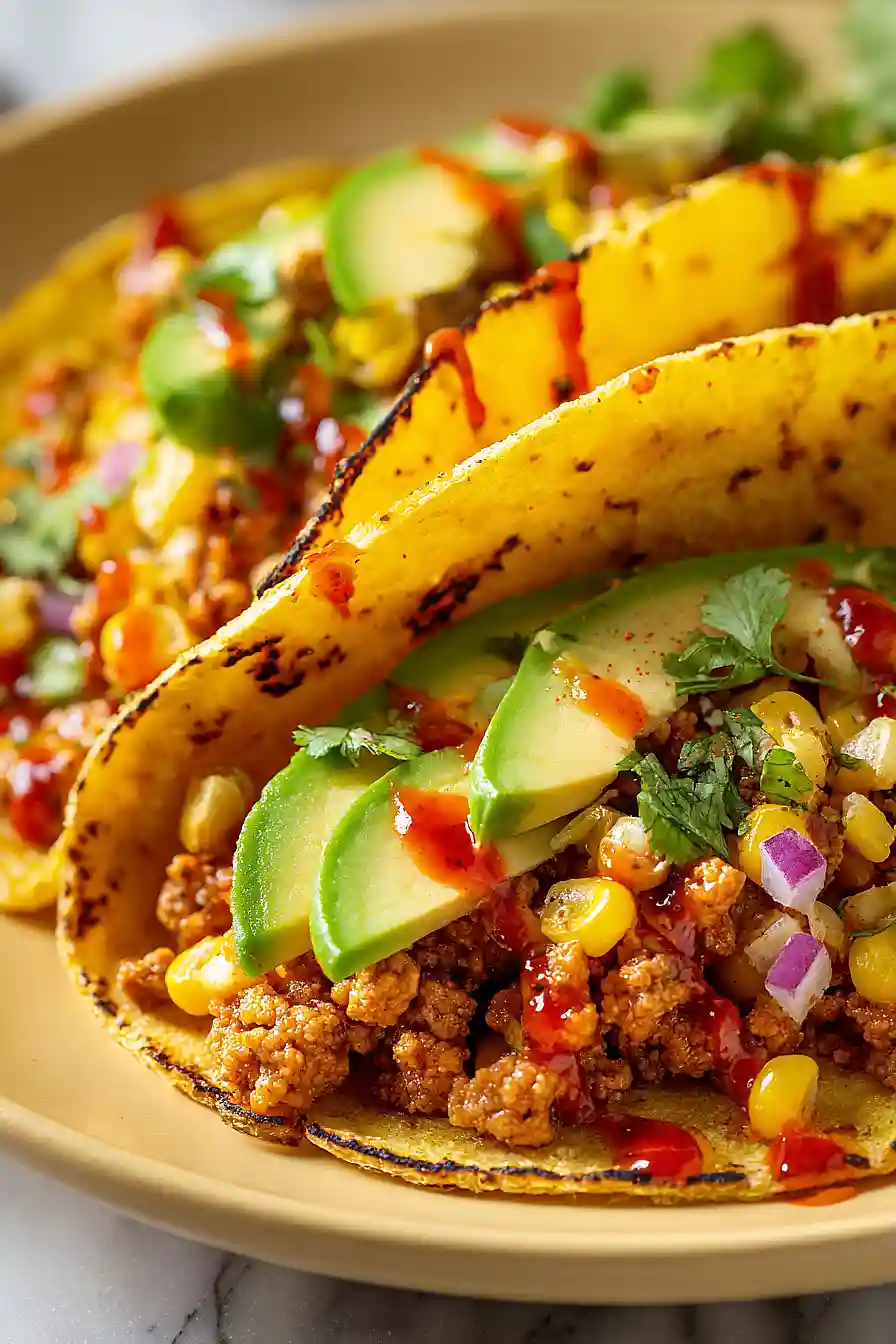 ground turkey tacos with corn tortillas