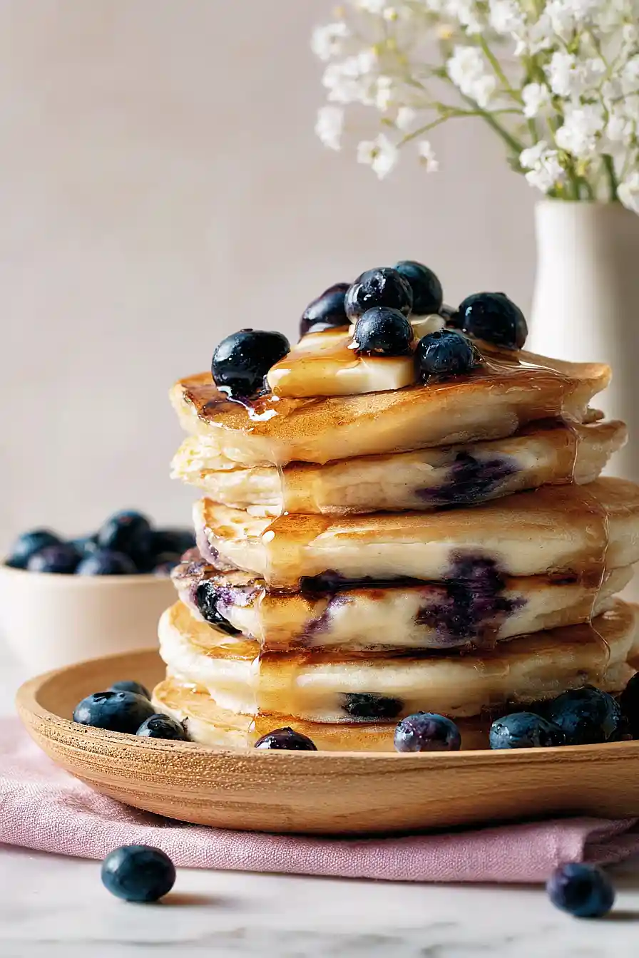 Protein-Packed Cottage Cheese Pancakes with Blueberries