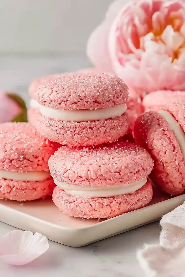 strawberry cake mix sandwich cookies