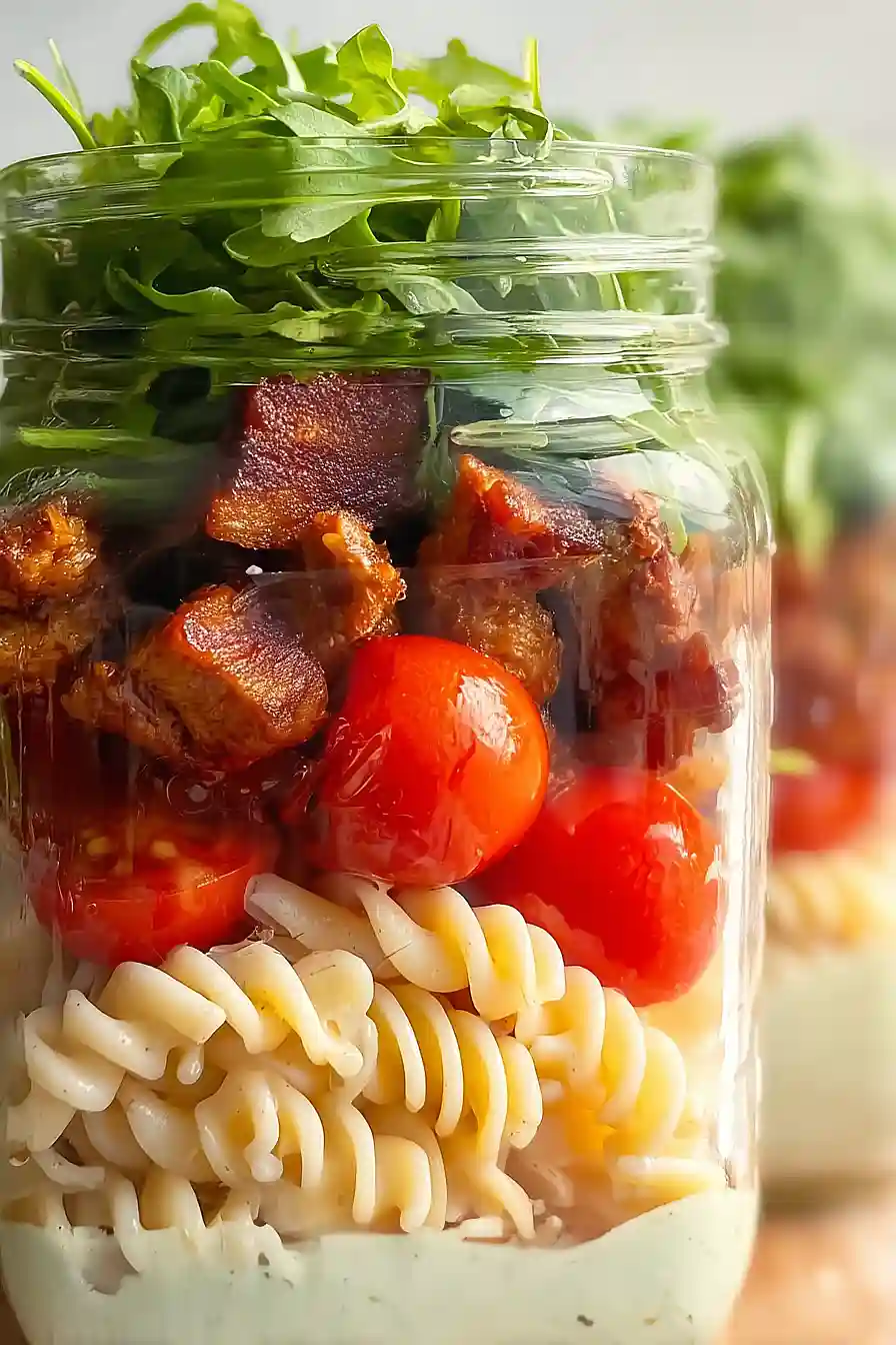 BLT Pasta Salad Jars