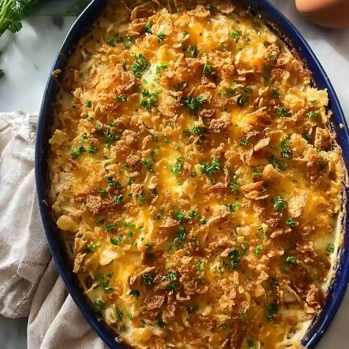 Rotisserie Chicken Hash Brown Casserole