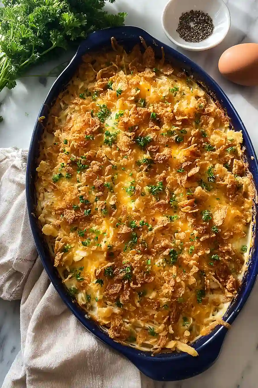 Rotisserie Chicken Hash Brown Casserole