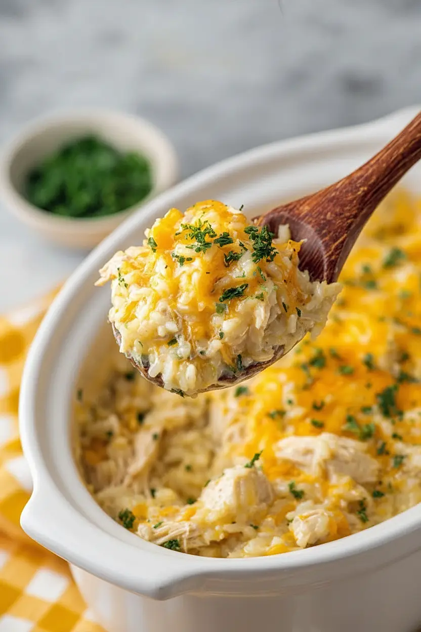 Crockpot Chicken and Rice Casserole