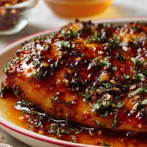 Hot Honey Baked Chicken Breasts