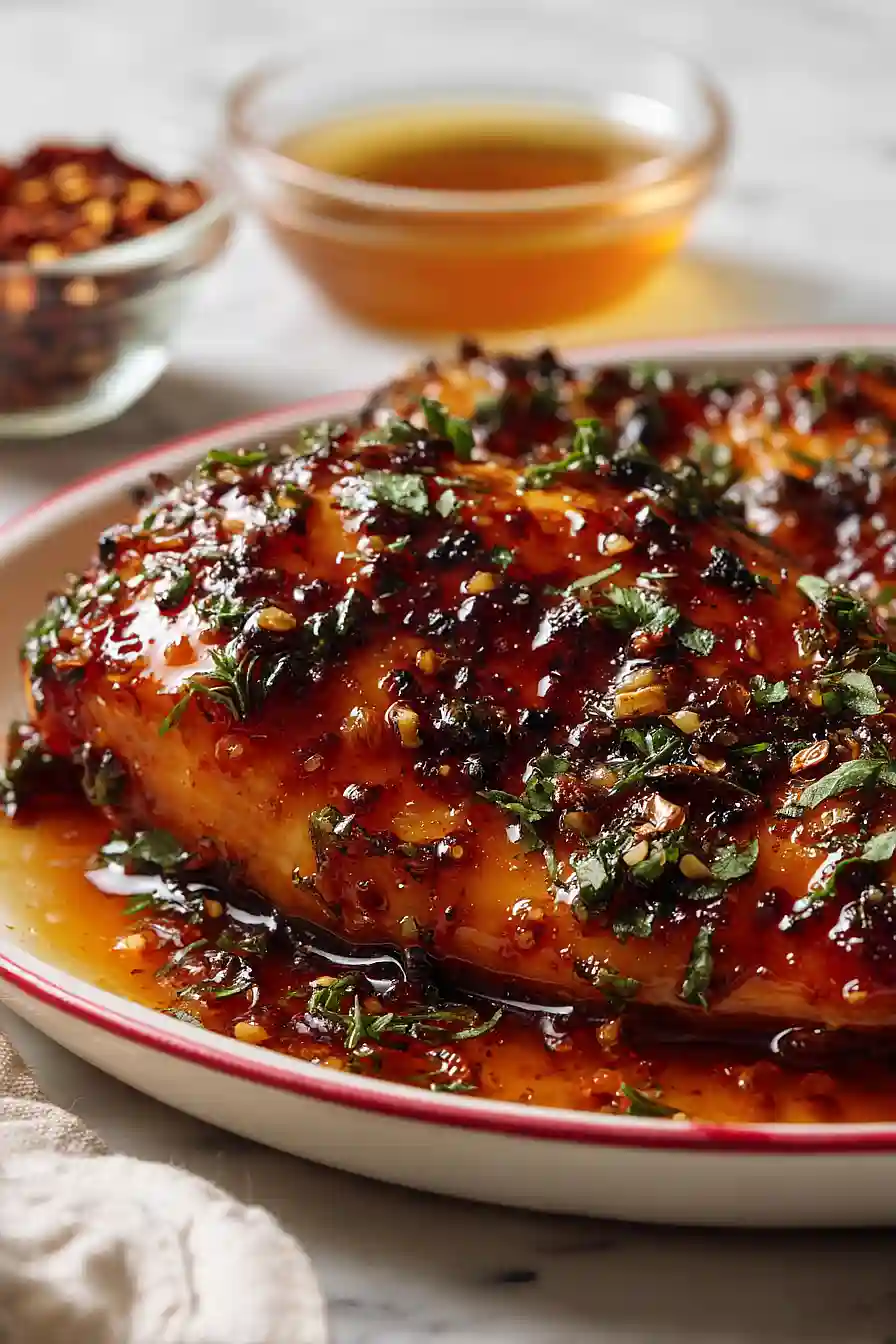 Hot Honey Baked Chicken Breasts