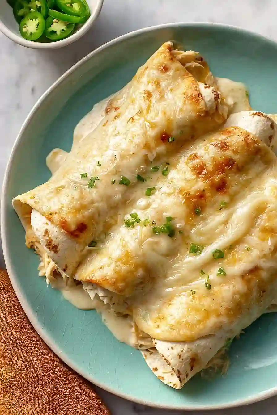 White Rotisserie Chicken Enchiladas