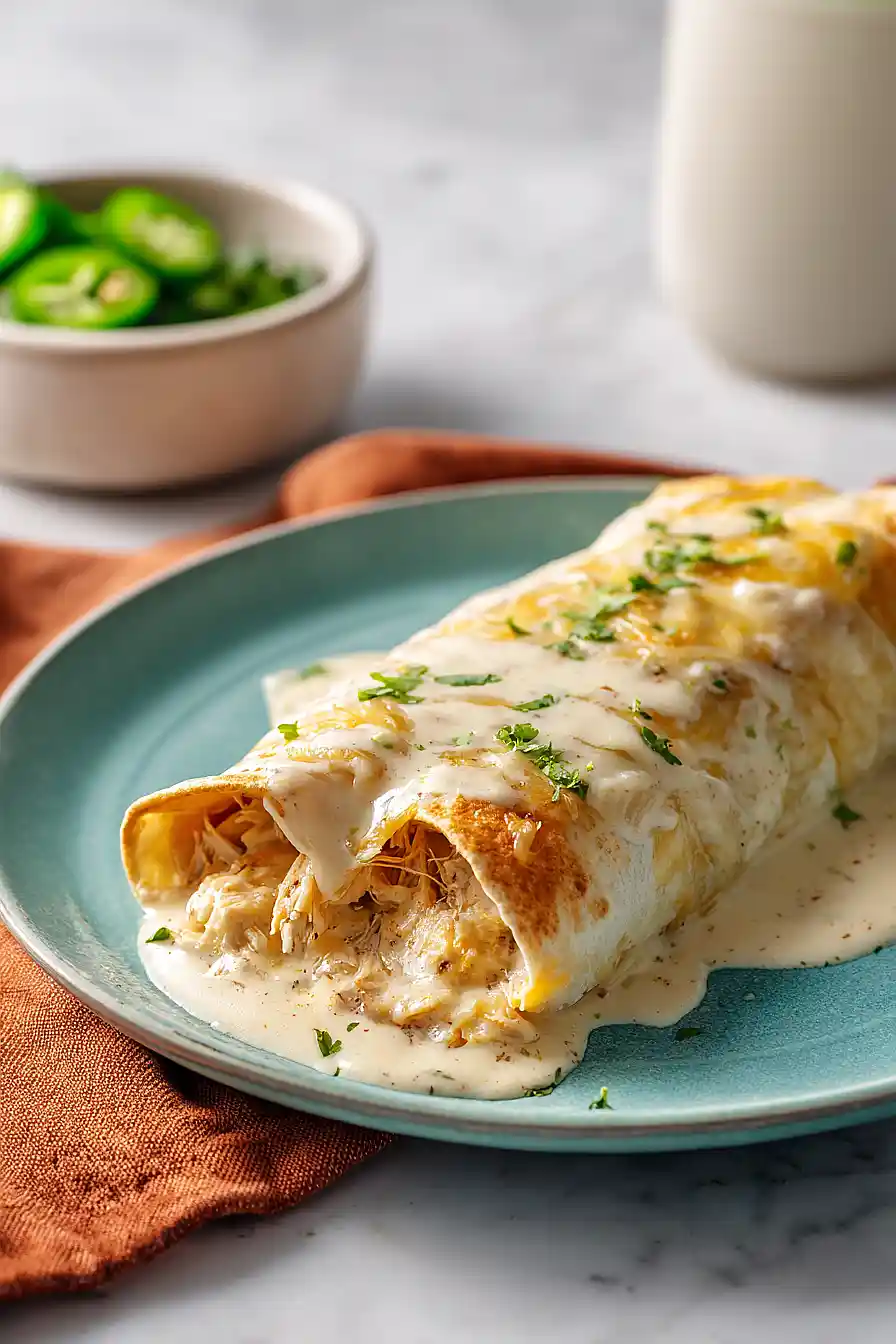 White Rotisserie Chicken Enchiladas