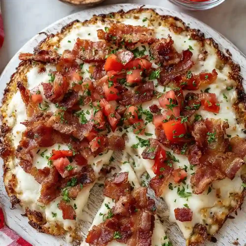 Cottage Cheese Chicken Crust Pizza