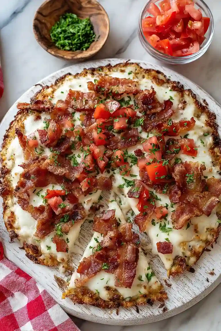 Cottage Cheese Chicken Crust Pizza
