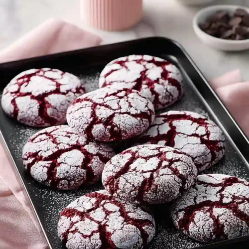red velvet crinkle cookies