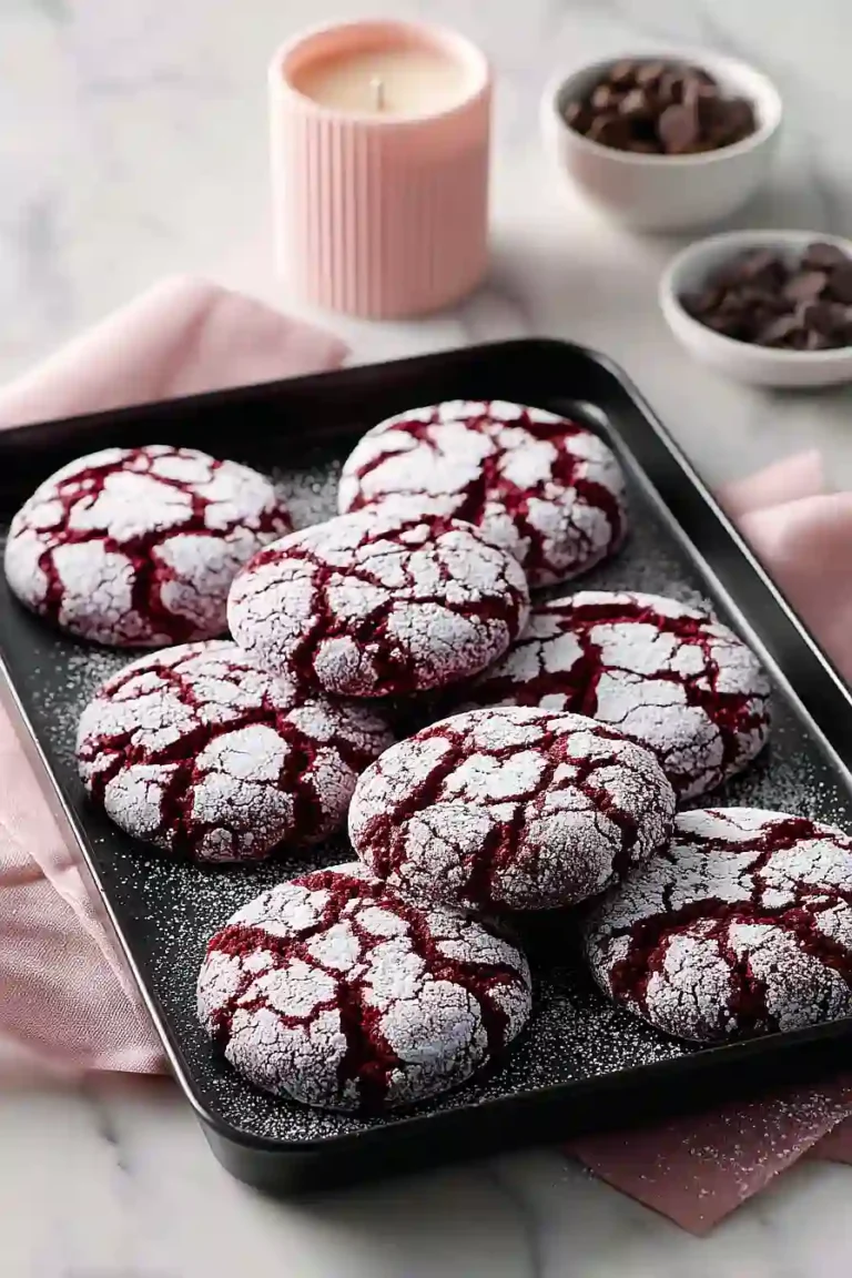 red velvet crinkle cookies