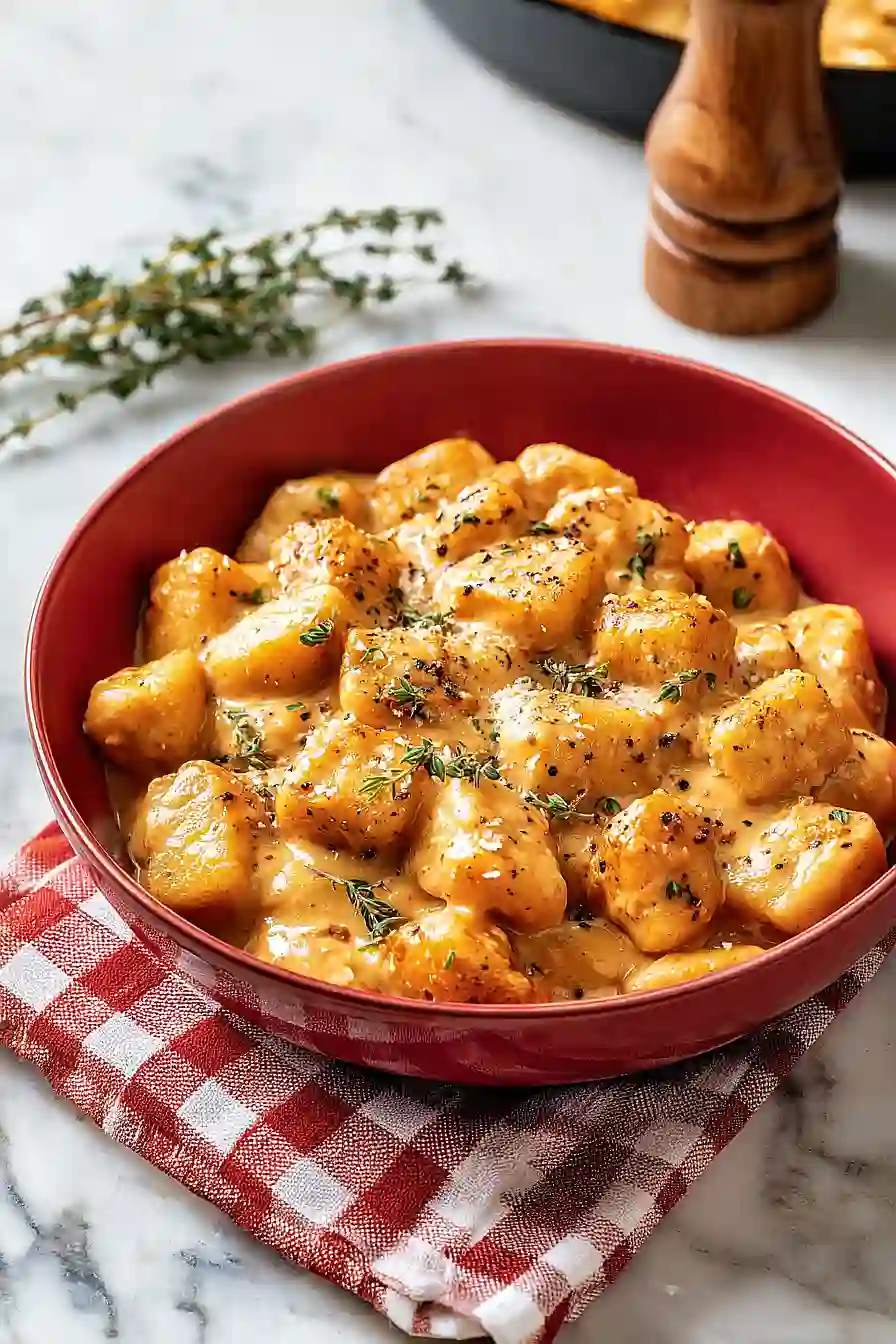 Marry Me Crispy Tofu with Gnocchi