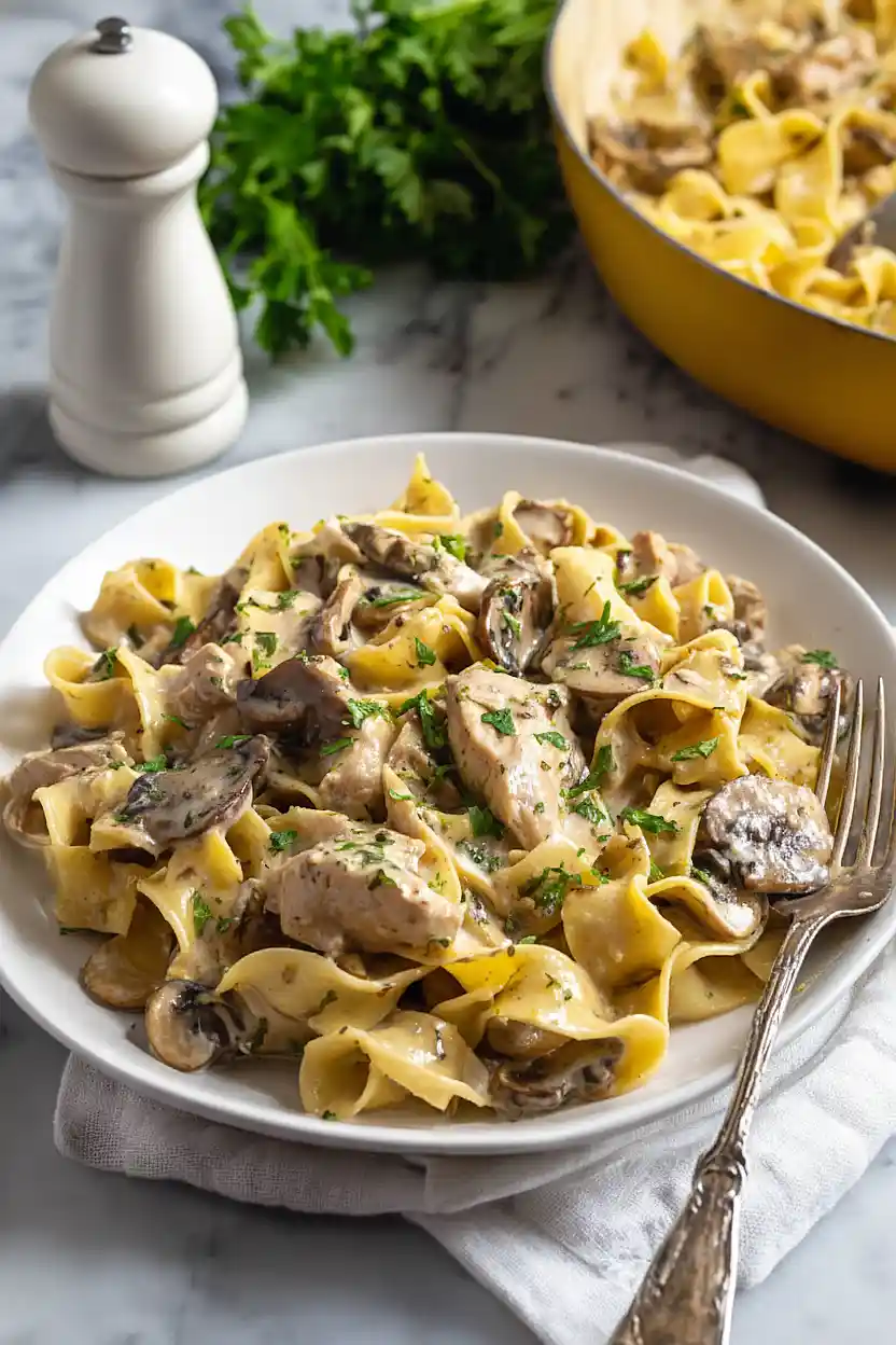 One-Pot Chicken Stroganoff Pasta