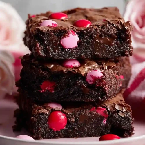 Valentine's M&M's Brownies