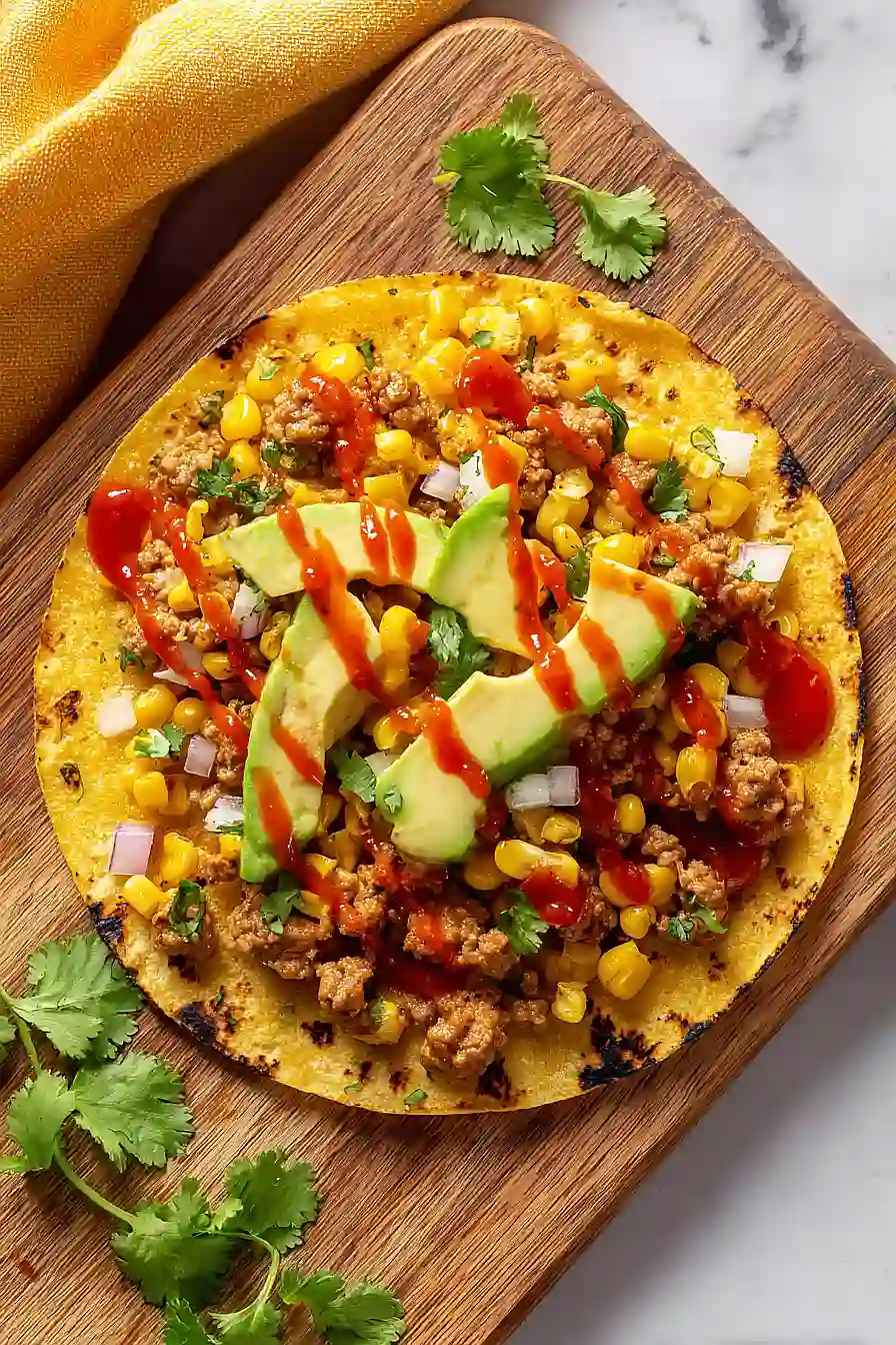 ground turkey tacos with corn tortillas