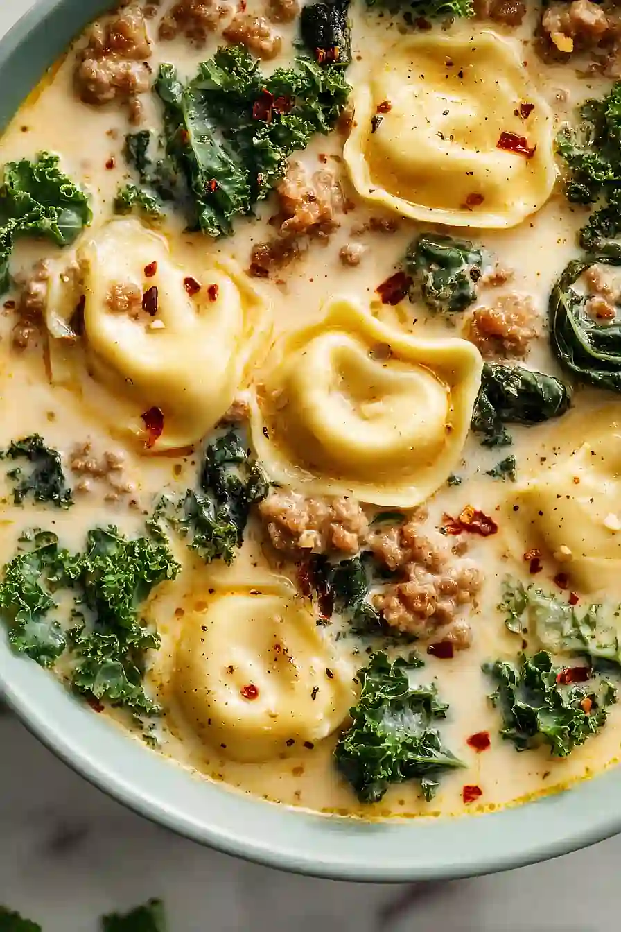 sausage tortellini soup with kale