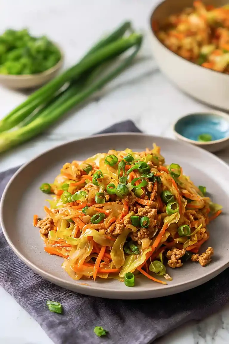 Ground Chicken & Cabbage Stir Fry