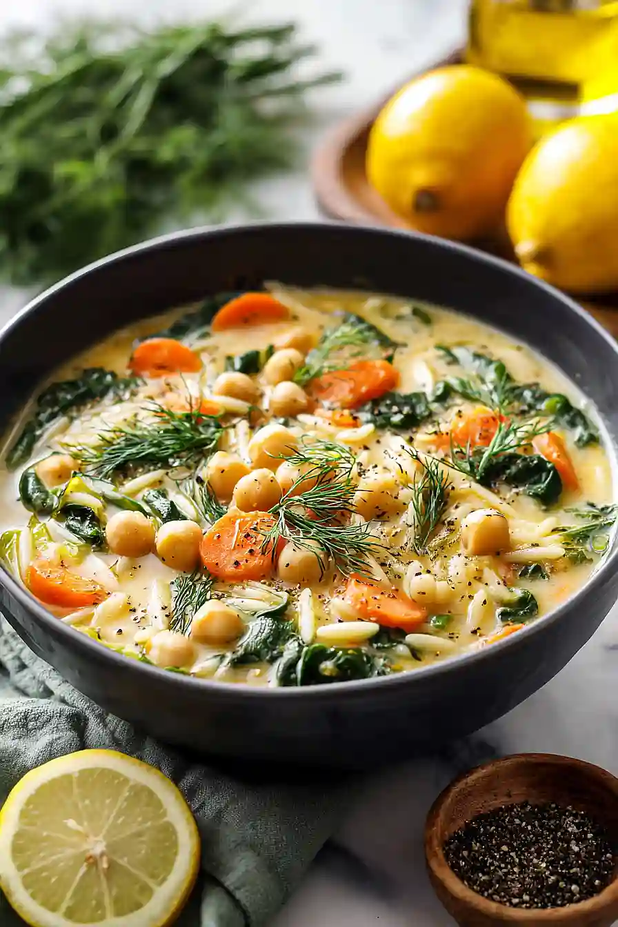 Greek Lemon Chickpea Soup