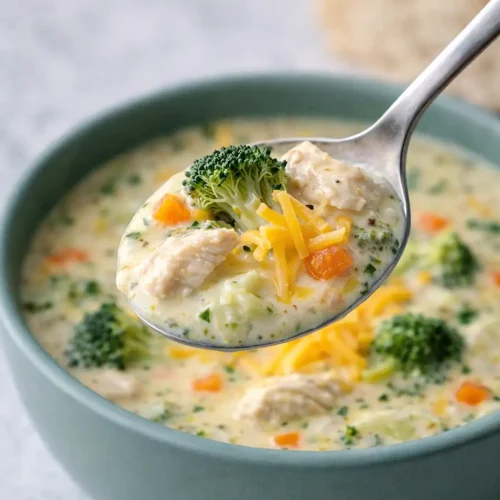 One-Pot Chicken Broccoli Cheddar Soup