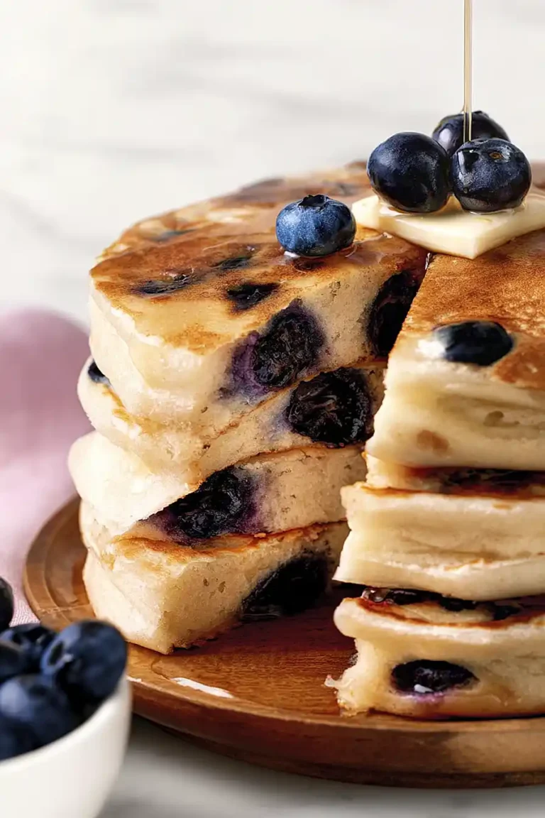 Protein-Packed Cottage Cheese Pancakes with Blueberries