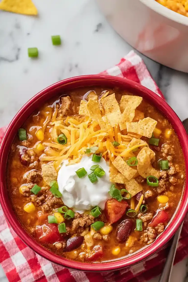 Crockpot Ground Beef Taco Soup