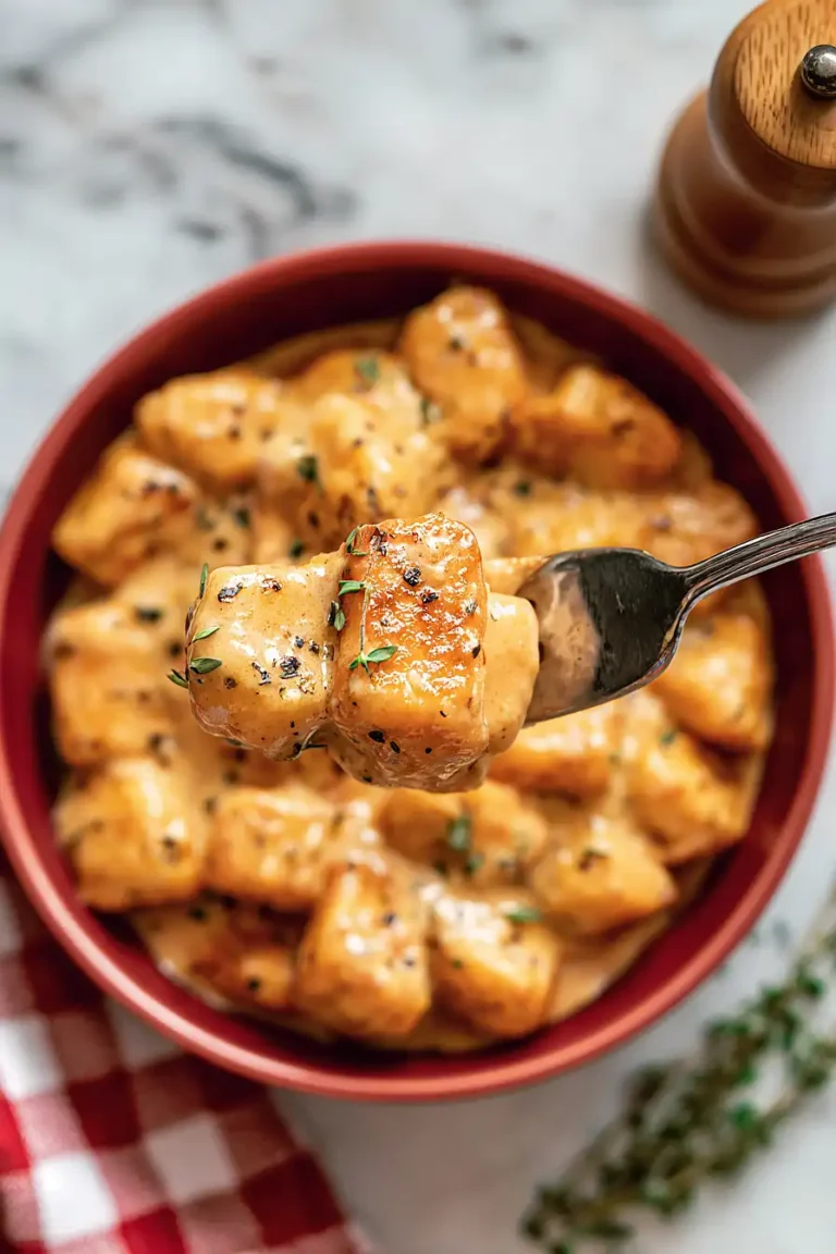 Marry Me Crispy Tofu with Gnocchi