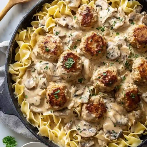Chicken Stroganoff Meatballs