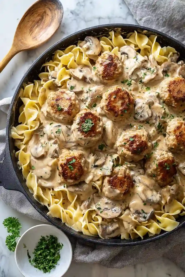 Chicken Stroganoff Meatballs