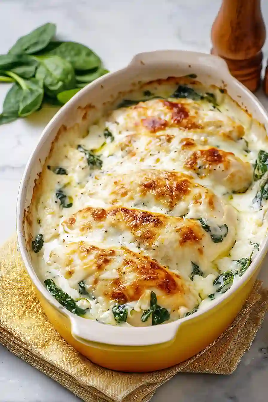 Creamy Chicken and Spinach Casserole