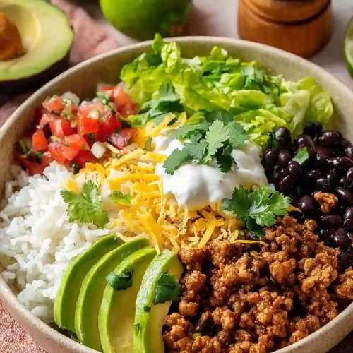 ground turkey tacos bowl