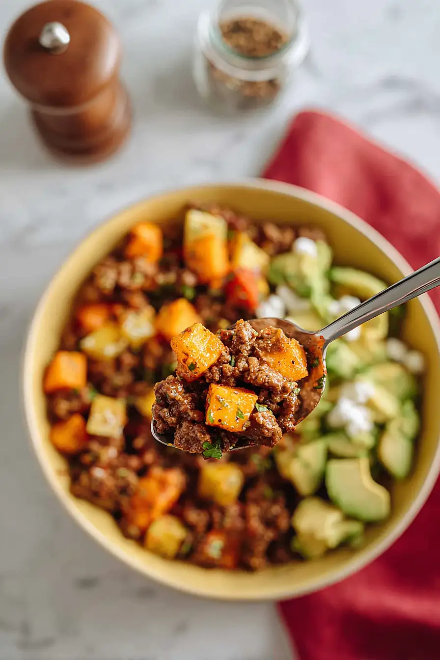 ground beef cottage cheese bowls